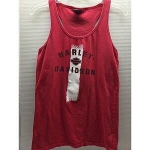 Harley Davidson Motorcycle Tank Top Womens Large Biker 100% Cotton South Dakota